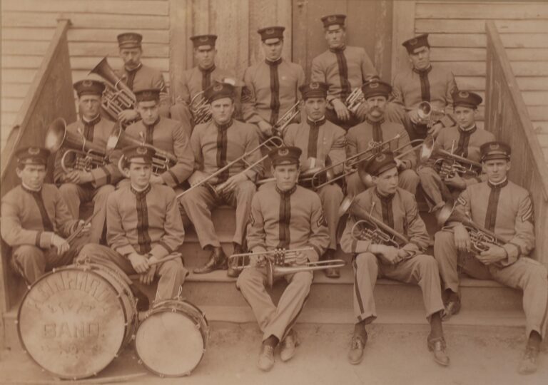 Reinhardt's ROTC band in 1909
