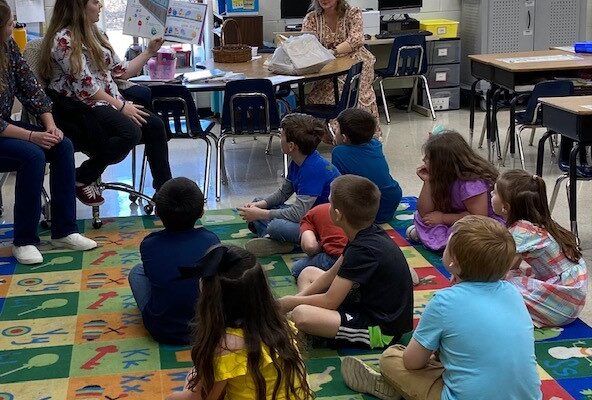 teacher teaching students